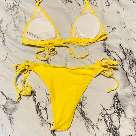 SHEIN Yellow two piece string bikini size S - Picture 3 of 5